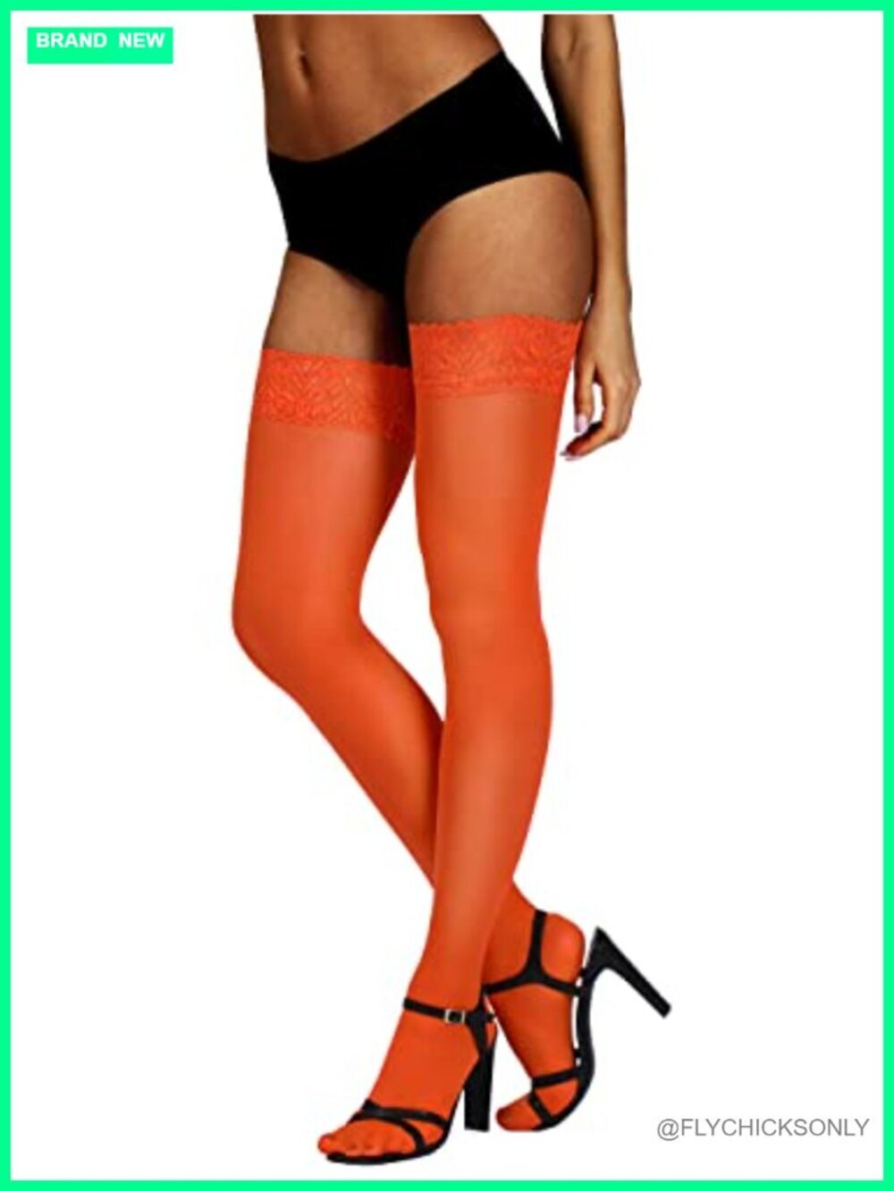 Semi Sheer Stay Up Lingerie Thigh High Stockings Lace Top